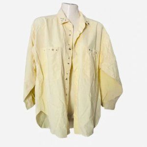 Women Cotton Long Sleeve Shirt With Collar Size M